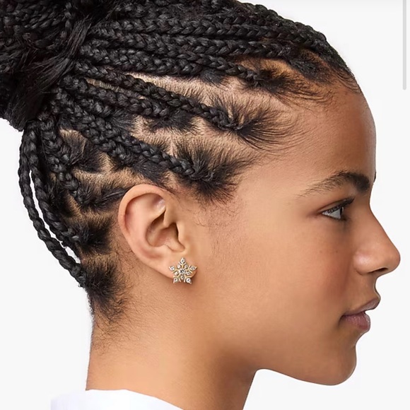 J. CREW Snowflake Stud Earrings, Brand New With Tag, GORGEOUS! - Picture 2 of 7